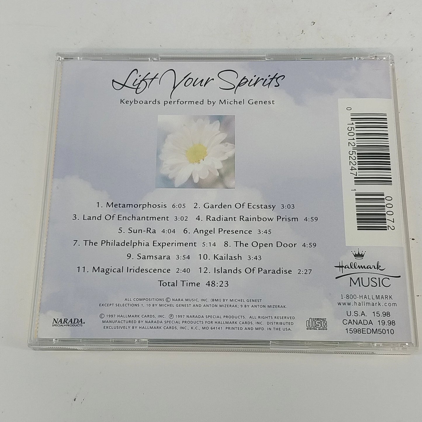 Hallmark Lift Your Spirits CD Michel Genest Inspirational Keyboard Music 1997