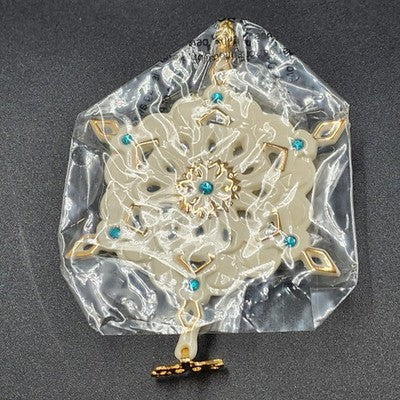 Lenox 2005 Snowflake Christmas Ornament 24 Karat Gold COA Original Packaging NOS