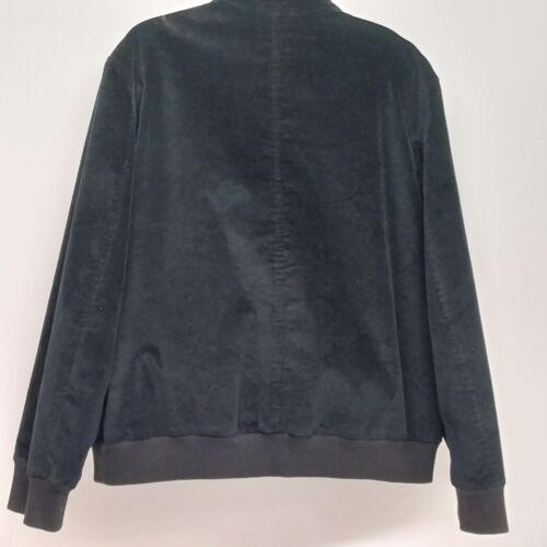 Eddie Bauer Black Velour Women’s Jacket Size XXL Long Sleeve with Pockets