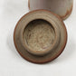 Handcrafted Speckled Stoneware Pottery Lidded Jar w Ribbon Handle Rustic Decor