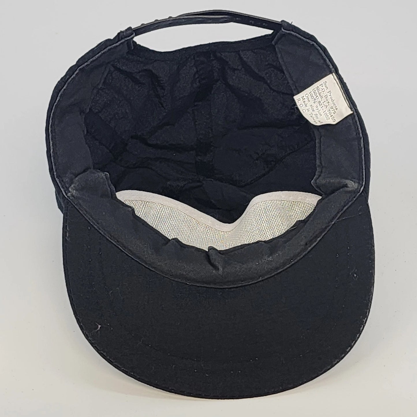 Sun Products Mardi Gras Snapback Hat 1980s Black Nylon