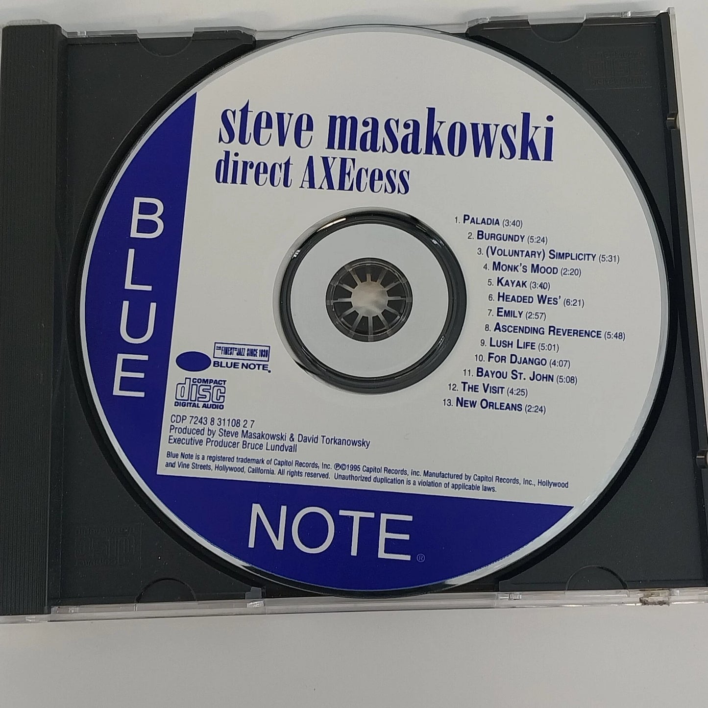 Steve Masakowski Direct AXEcess CD Jazz Fusion Guitar Blue Note Records 1995 USA