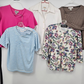 5 Ladies Small Tops Shirts Pink Blue Floral 3/4 Talbots Evan Picone Bill Blass