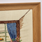 1970s Crewel Thur The Window Finished Framed Needlepoint Picture Vintage Yarn