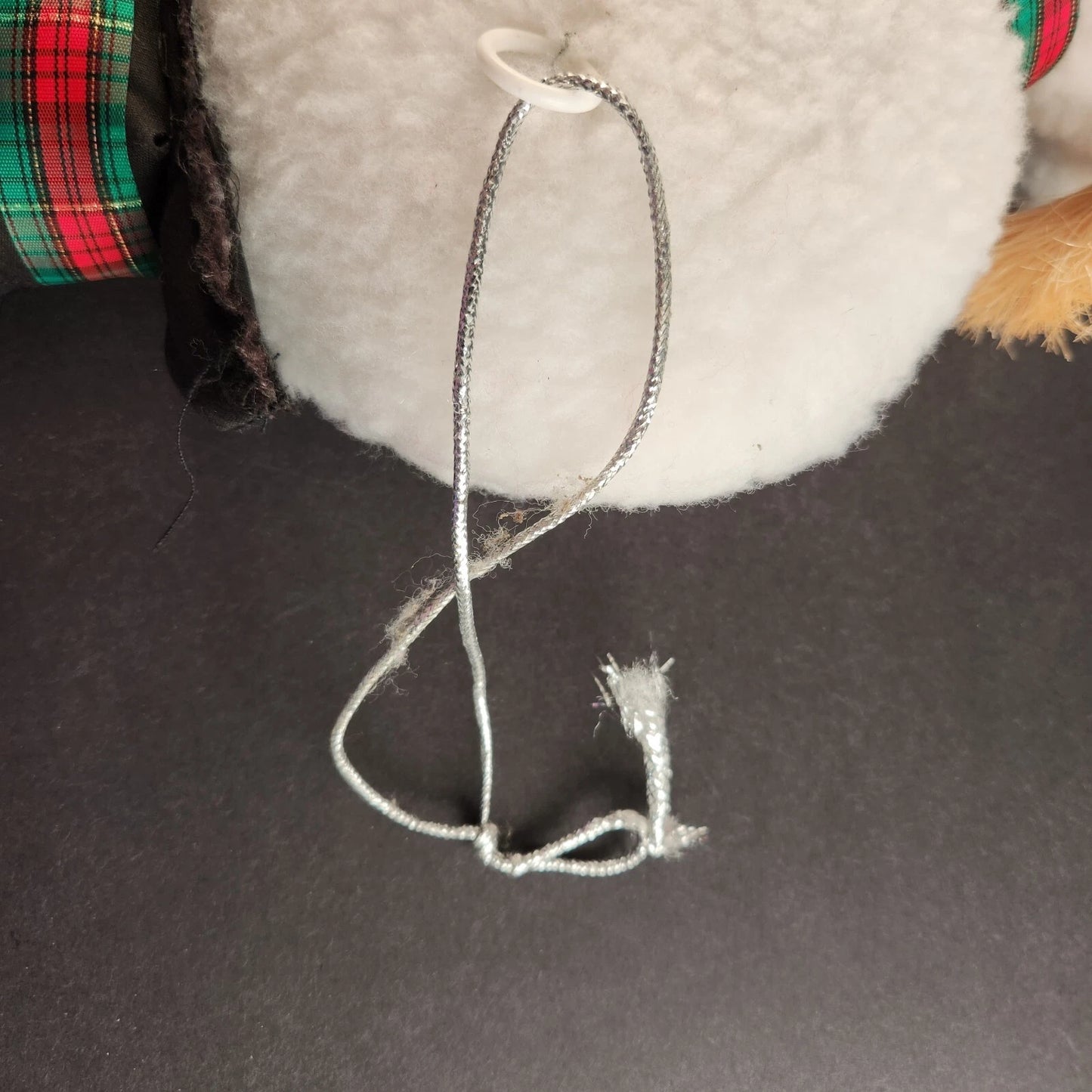 Handmade Wall Hanging Christmas Decorations Santa Claus and Snowman w Hat & Tie