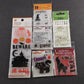 6 Pks Halloween Clear Cling Stamps Unmounted And Unopened NOS Packaging