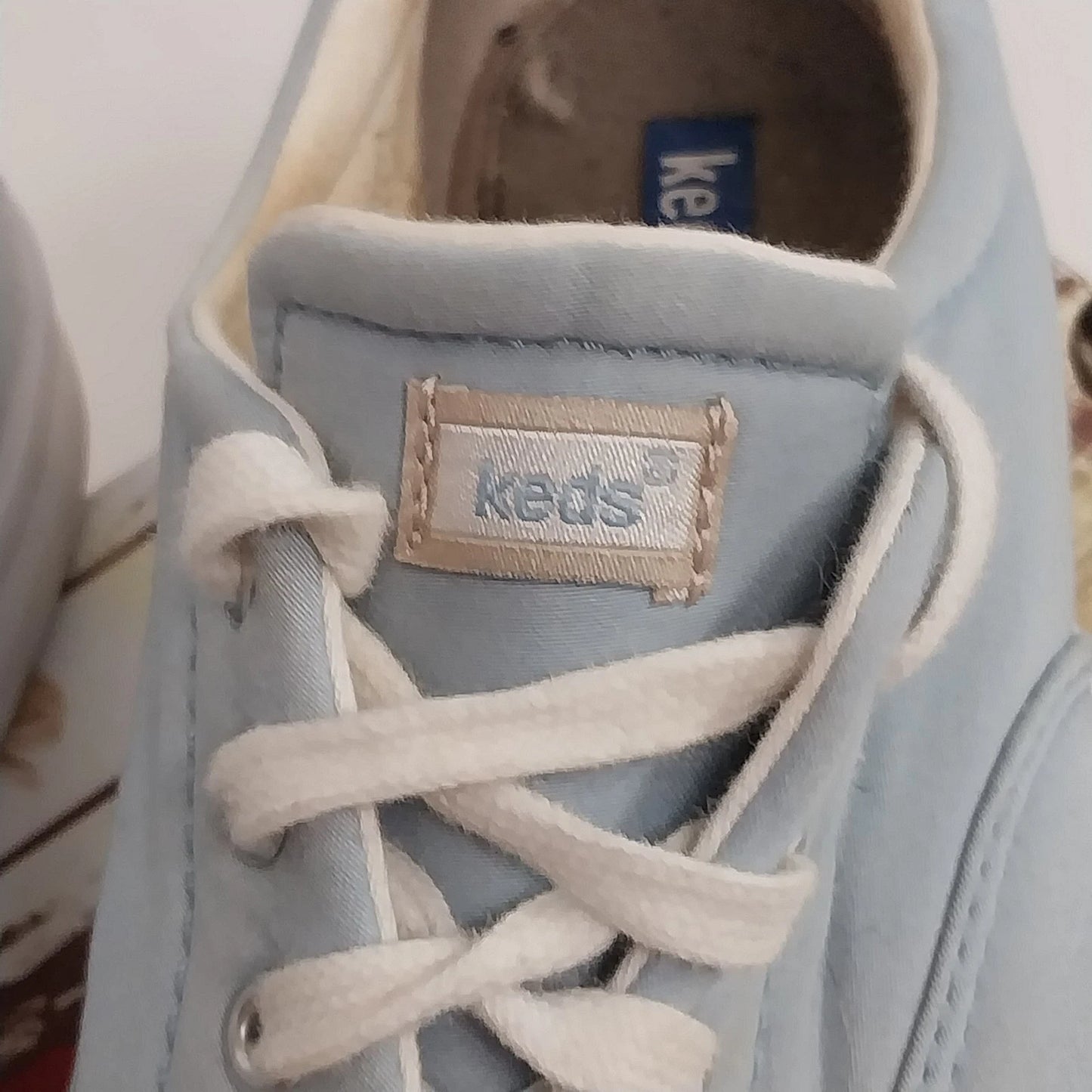 Keds Baby Blue Canvas Sneakers Womens Size 8 Lace Up