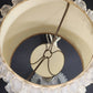 Clear Crystal Glass Table Lamp 12" Acrylic Boudoir Light White Ruffled Shade