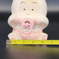 Vintage Luv Imports Baby Girl Ceramic Planter Pink Bow Kitsch