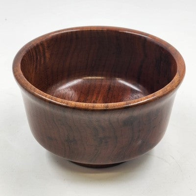 Wood Footed Salad Bowl 6.5" Felt Base Decorative Display Beautiful Grain