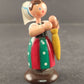 Original Erzgebirge Woman Figurine Carrying an Umbrella Germany Hand Painted