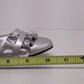 American Eagle Cora Ballet Flats Ruffled Sandals Women's 9 Silver