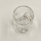 Set of 4 Italy Blown Crystal Ravel Liqueur Wavy Shot Glass Luigi Bormioli 2.5oz