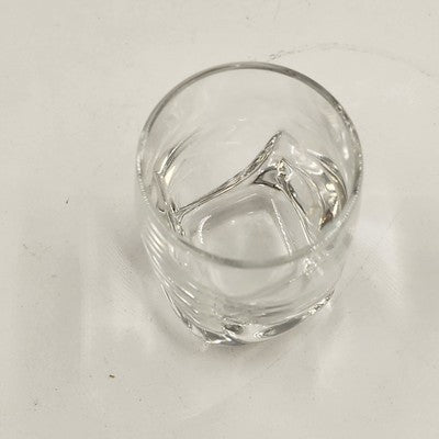 Set of 4 Italy Blown Crystal Ravel Liqueur Wavy Shot Glass Luigi Bormioli 2.5oz