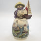 Enesco Jim Shore Cool Coastal Greetings Snowman Sailboat Heartwood Creek 2009