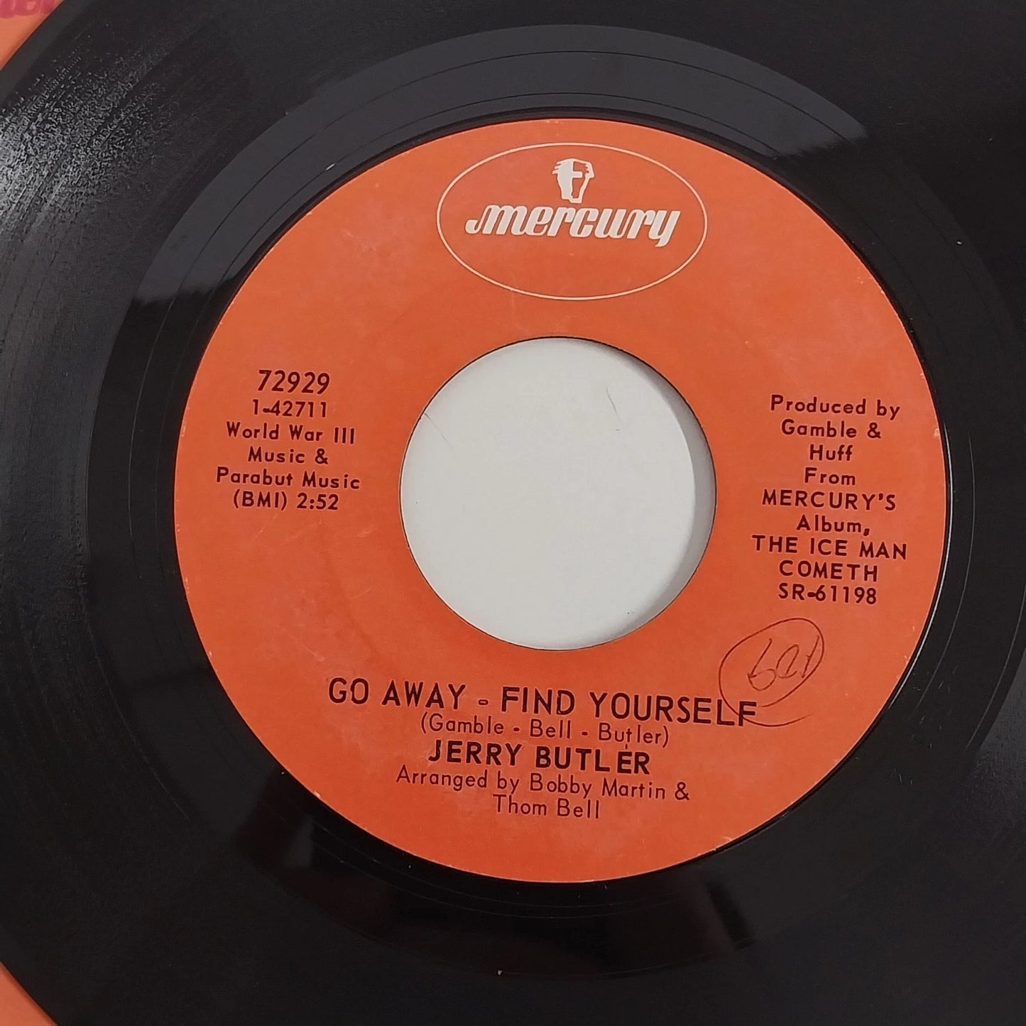 Jerry Butler 45 RPM Vinyl Lot Mercury Records Soul R&B Singles
