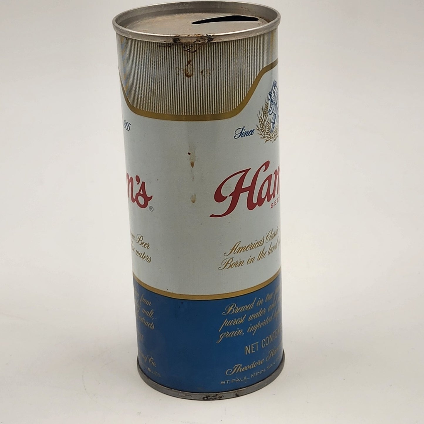 Hamm's Empty Aluminum Edge Pull Top Tin Beer Can 16oz Theodore Brewing Co 1970's