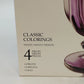 Libbey Fundamentals Classic Colorings Violet Glass Goblets 4 Pieces 16 oz Boxed