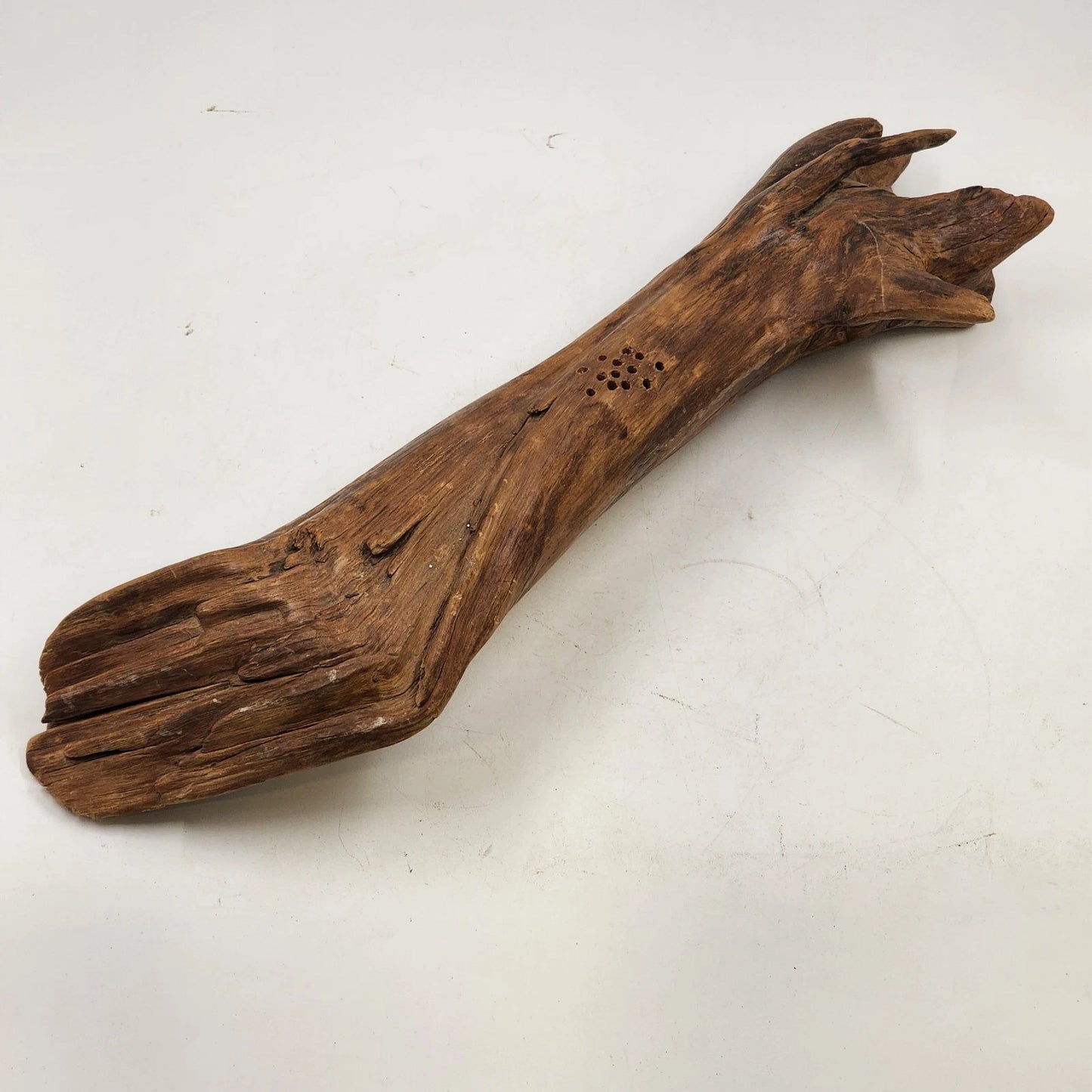 Decorative Driftwood Art Sculpture 21"x3" Natural Twisted Brown Wood Home Decor