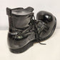 Black Boot BANK Plastic Laced Stopper Vintage 1970s Lifesize 11.5" Long 8.75" H