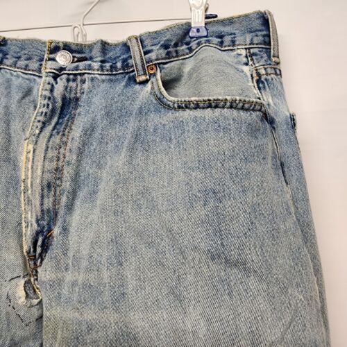 Levi's 550 Men's Jeans 36 x 34 Relaxed Fit Medium Stonewash Red Tab Distressed