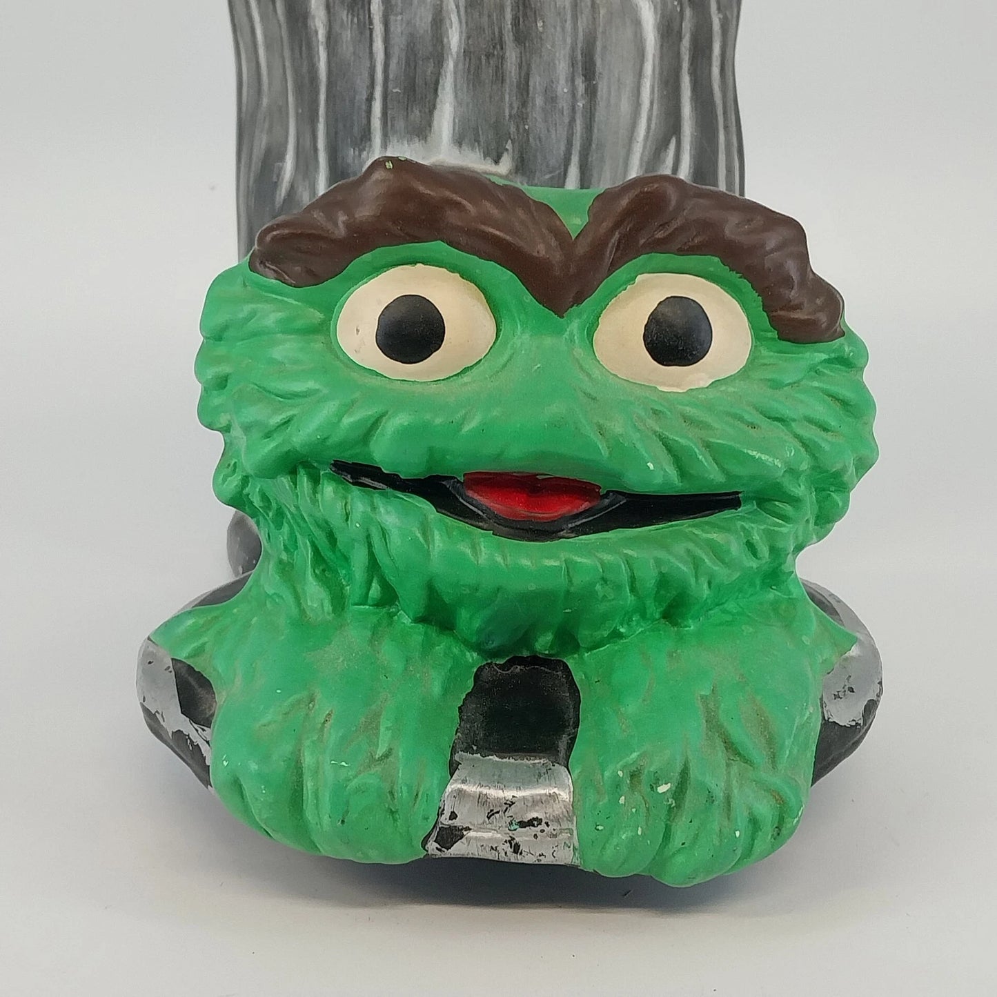 California Originals Oscar Grouch Trash Can Cookie Jar 11.5" Sesame Street Vtg