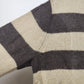 La Redoute Essentiels Striped Sweater Size 14/16 Beige Brown Button Front Macau