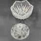 Gorham Crystal Lotus Pattern Creamer & Sugar Bowl with Lid Vtg Glass Set Germany