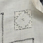 White Tablecloth Cutwork Drawn Thread Hardanger Embroidery Design Square 32"x32"