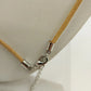3 Beaded Necklaces Multicolor Seed Bead Suede Cord Amber Pendant