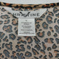Christine Women's Leopard Faux Wrap Stretch Midi Dress Brown Black XL
