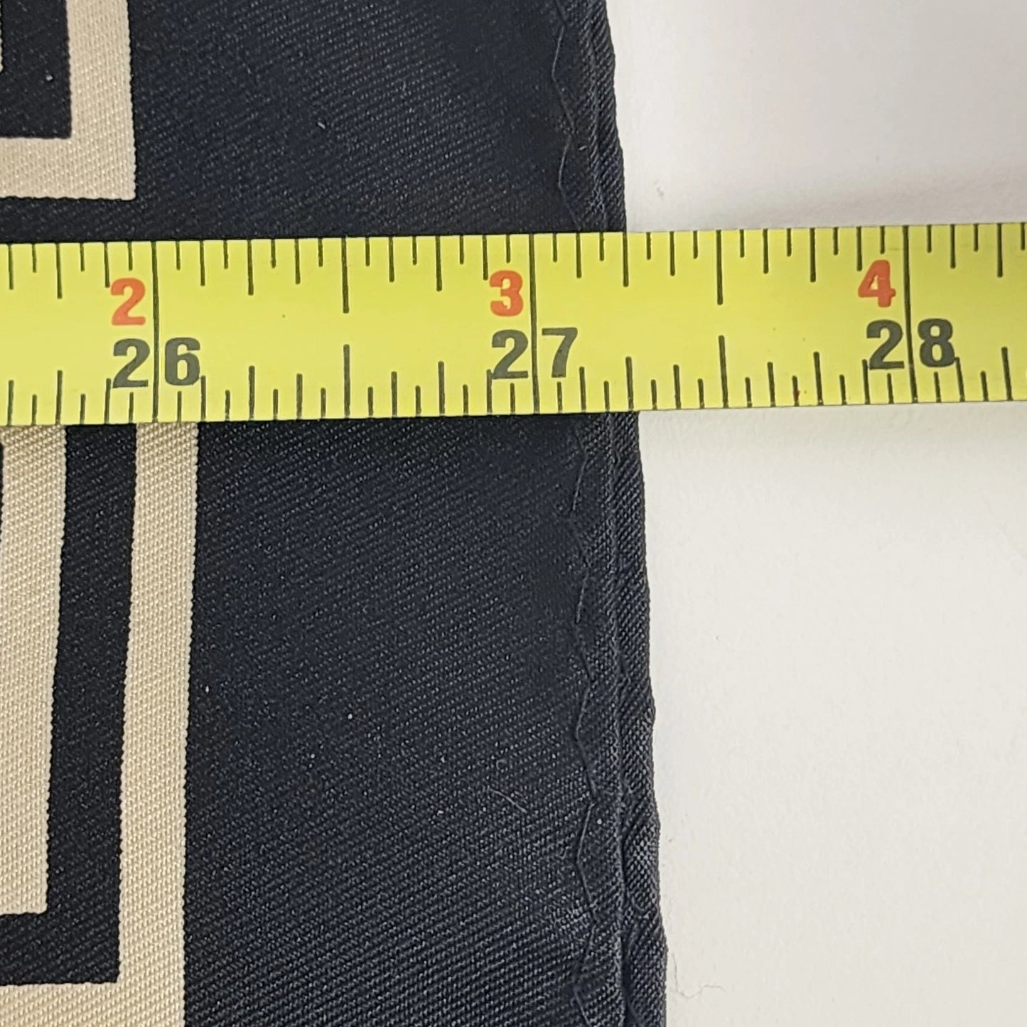 Totes Square Scarf Black Beige Geometric Print 27" Polyester Shawl Wrap China