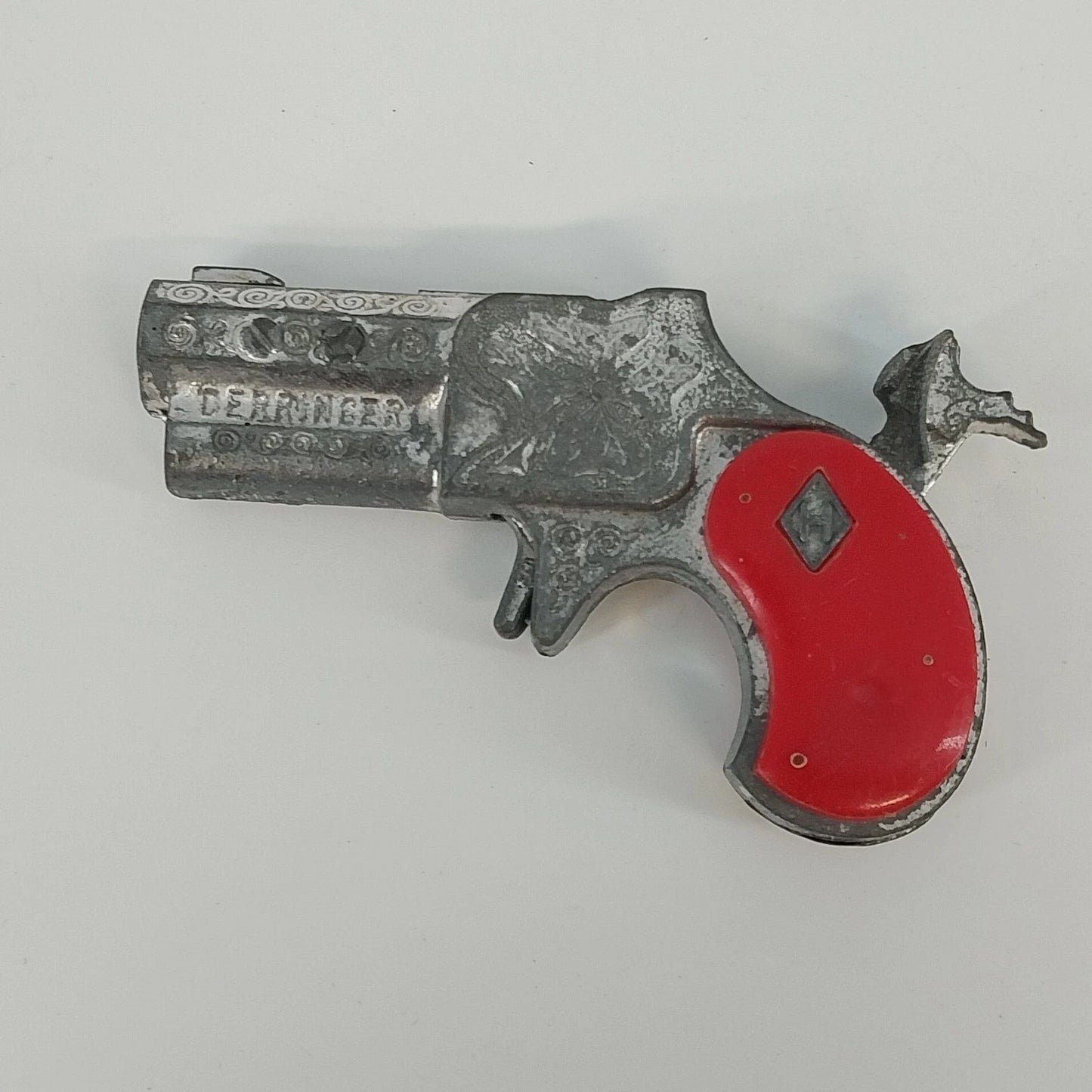 Hubley Derringer Cap Gun Replica Red Grips Die Cast Toy Pistol Vintage Western