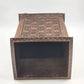 Vintage Faux Carved Wood Plastic Waste Basket Trash Can 14.75" MCM