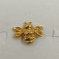 Gold Tone Honey Bee Bumble Bug Lapel Tie Tack Pin Brooch Jewelry Insect Figure
