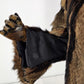 Racoon Fur Coat Small Lined Thigh Length Cape Sleeve Tie Close Hand Made No Tags