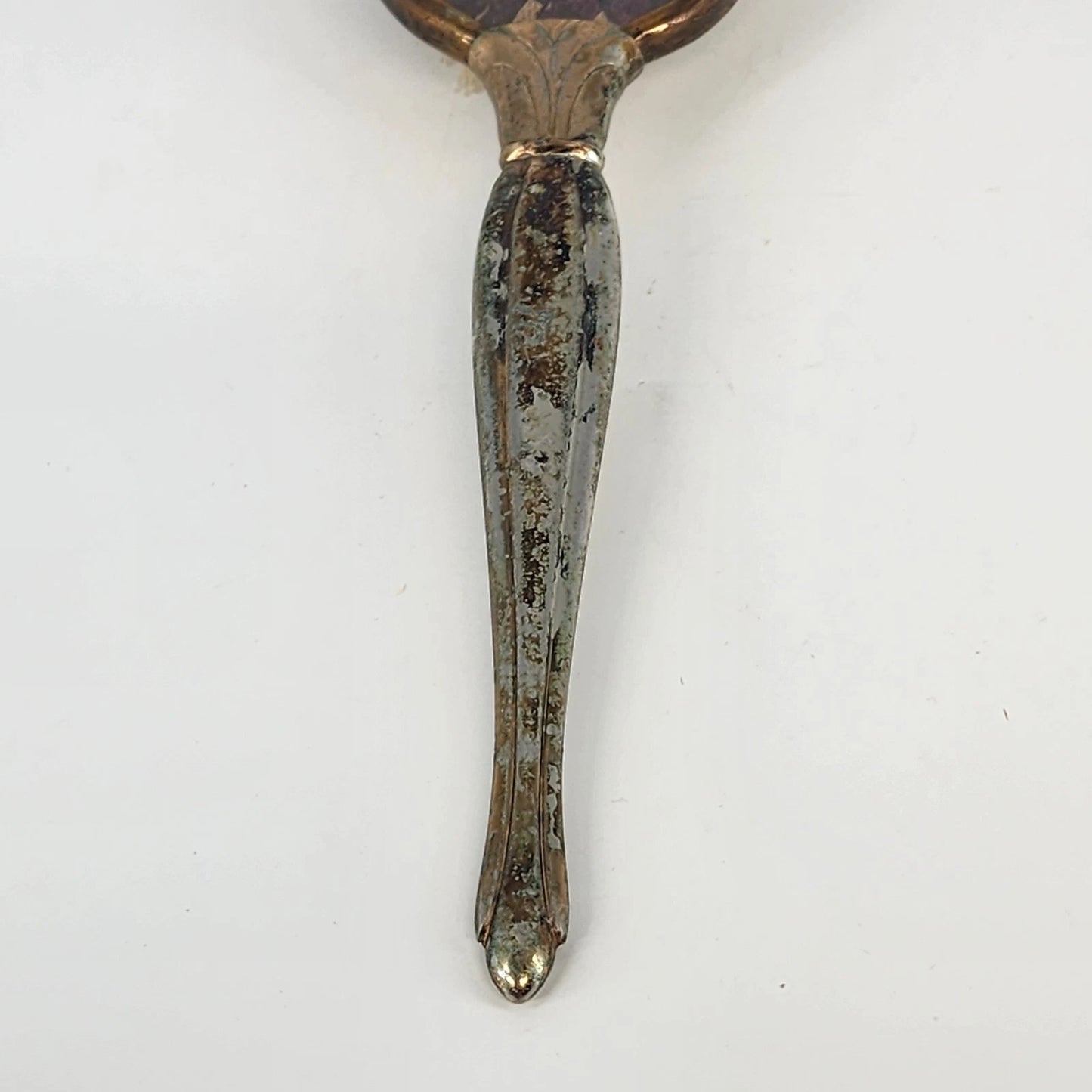 Floral Vanity Hair Brush 10.5 Inch Silver Shabby Chic