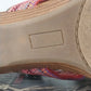 Ruff Hewn Sharvelle Sandals Red Multi Beaded Ankle Strap Women's 8 Open Toe Zip
