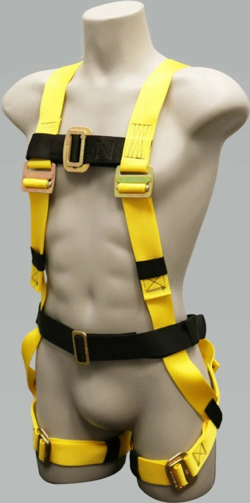 FrenchCreek Fall Safety 530 Full Body Harness w Mating Buckle Leg Straps XL