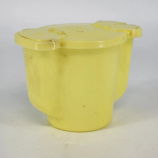 Tupperware Yellow Sugar Dispenser 577-10 Double Flip Top Pourer Ergonomic USA