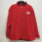 Marlboro Reversible Fleece Pullover Red & Black Plaid Men’s XL Half Zip 90s