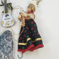 Christmas Ornaments Lot 4 Elf Knitting Lady Guitar Newfoundland Dog Mixed Media
