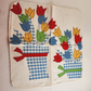 6 Kitchen Dish Drying Towels Washing Spring Dutch Mid-Century Vintage