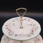 Pfaltzgraff Winterberry Pattern Two Tier Serving Tray 10.5" Stoneware USA