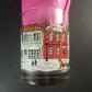 2 Christmas Rocks Glasses Town Square Main Street Holiday Barware Vintage 1980s