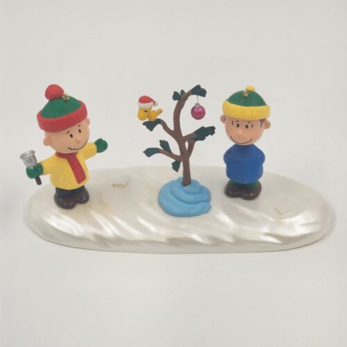 Hallmark Peanuts Charlie Brown 30th Anniversary 3 Pc Christmas Tree Figurine Set