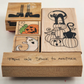 Lot of 5 Halloween Pattern Wooden Mounted Rubber Stamps Vintage Hero Arts