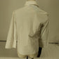 Ravel White Pleated Front Zip Blouse Size L