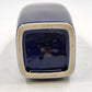 Kutani Interpur Peacocks Floral Vase Cobalt Blue & Gold Trim Japan 9.25”