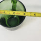 Indiana Glass Cups Avocado Green Blown Art Glass Set of 4 Starburst Base Handle